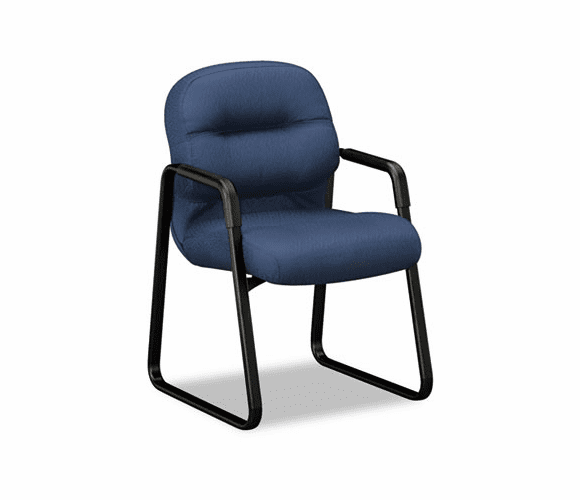 HON2093NT90T 2090 Pillow-Soft Series Guest Arm Chair, Mariner Upholstery/Black Sled Base By HON COMPANY