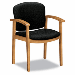 HON2111CBE11 2111 Invitation Series Wood Guest Chair, Raven Fabric/Harvest By HON COMPANY
