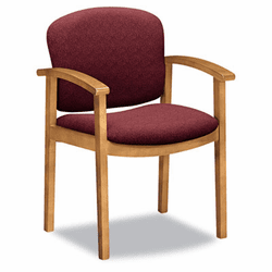 HON2111CBE62 2111 Invitation Series Wood Guest Chair, Wild Rose Fabric/Harvest By HON COMPANY