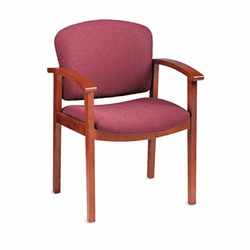 HON2111JBE62 2111 Invitation Series Wood Guest Chair, Henna Cherry/Wild Rose Fabric By HON COMPANY