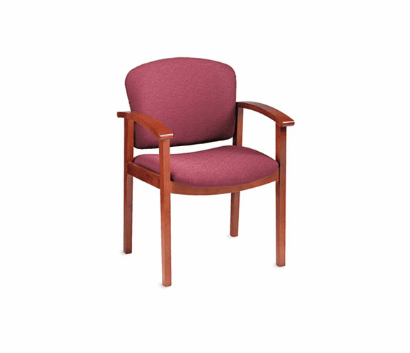 HON2111JBE62 2111 Invitation Series Wood Guest Chair, Henna Cherry/Wild Rose Fabric By HON COMPANY