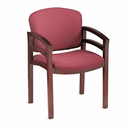 HON2112NBE62 2112 Invitation Series Wood Guest Chair, Wild Rose Fabric/Mahogany By HON COMPANY