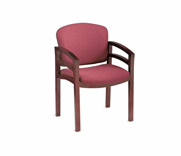 HON2112NBE62 2112 Invitation Series Wood Guest Chair, Wild Rose Fabric/Mahogany By HON COMPANY