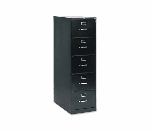 HON215CPP 210 Series Five-Drawer, Full-Suspension File, Legal, 28-1/2d, Black By HON COMPANY