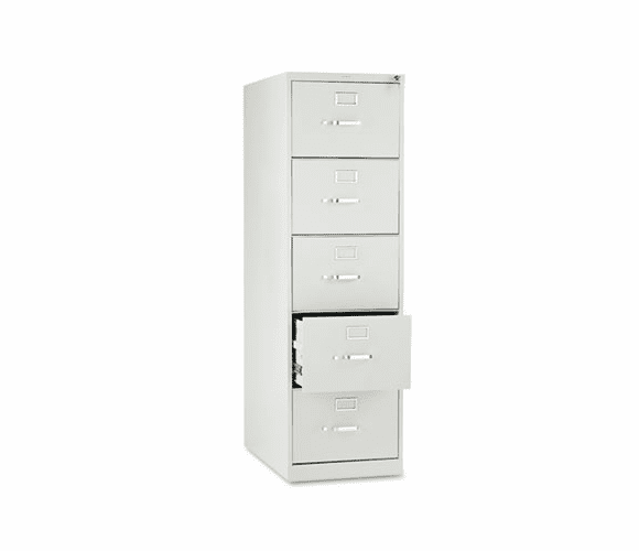 HON215CPQ 210 Series Five-Drawer, Full-Suspension File, Legal, 28-1/2d, Light Gray By HON COMPANY