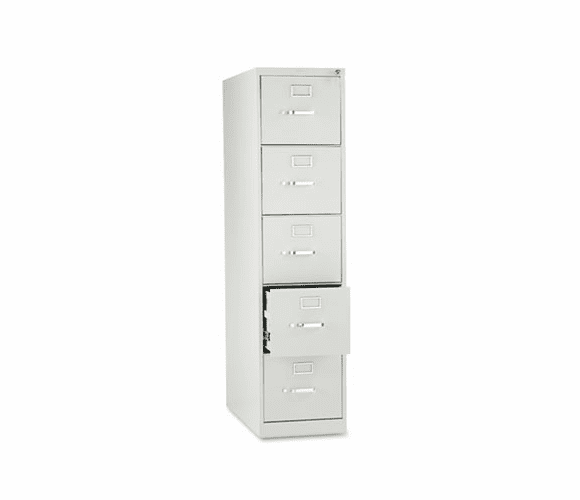 HON215PQ 210 Series Five-Drawer, Full-Suspension File, Letter, 28-1/2d, Light Gray By HON COMPANY