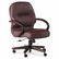HON2192NSR69 2190 Pillow-Soft Wood Series Mid-Back Chair, Burgundy Leather/Mahogany By HON COMPANY