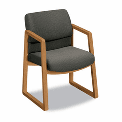 HON2403CAB12 2400 Series Guest Arm Chair, Harvest Finish, Gray Fabric By HON COMPANY