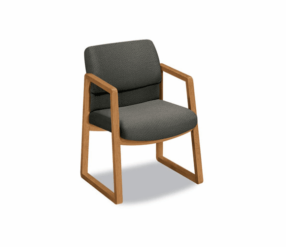 HON2403CAB12 2400 Series Guest Arm Chair, Harvest Finish, Gray Fabric By HON COMPANY