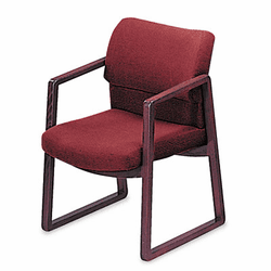 HON2403NAB62 2400 Series Guest Arm Chair, Mahogany Finish, Burgundy Fabric By HON COMPANY
