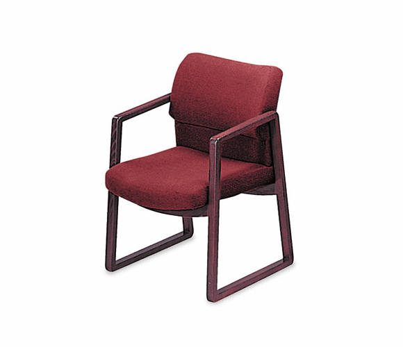 HON2403NAB62 2400 Series Guest Arm Chair, Mahogany Finish, Burgundy Fabric By HON COMPANY
