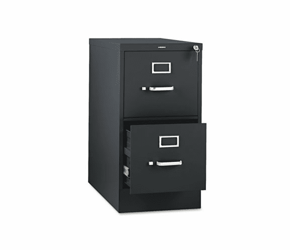 HON312PP 310 Series Two-Drawer, Full-Suspension File, Letter, 26-1/2d, Black By HON COMPANY