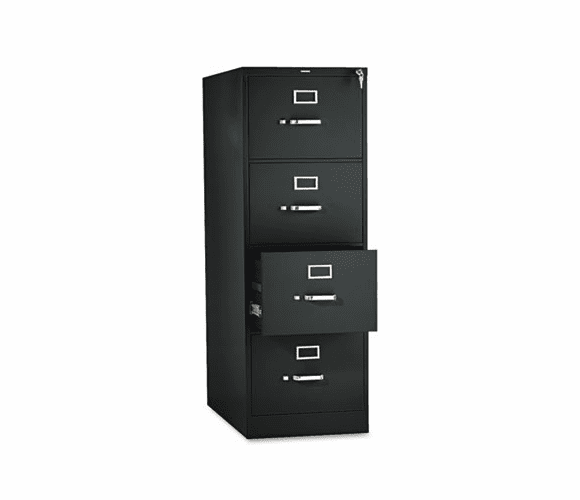 HON314CPP 310 Series Four-Drawer, Full-Suspension File, Legal, 26-1/2d, Black By HON COMPANY