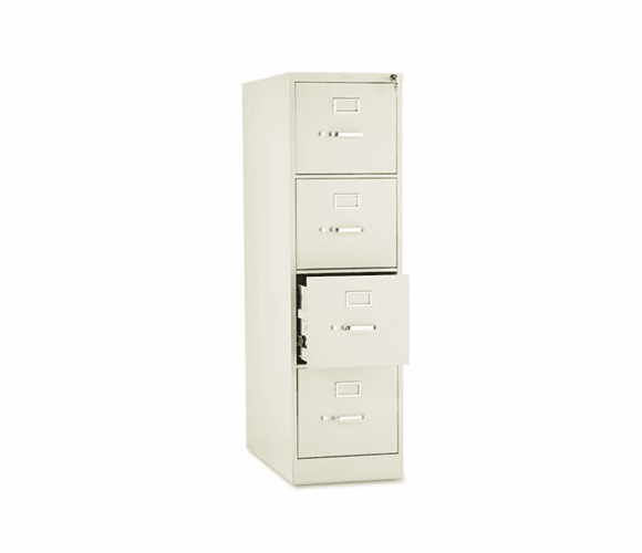 HON314PL 310 Series Four-Drawer, Full-Suspension File, Letter, 26-1/2d, Putty By HON COMPANY