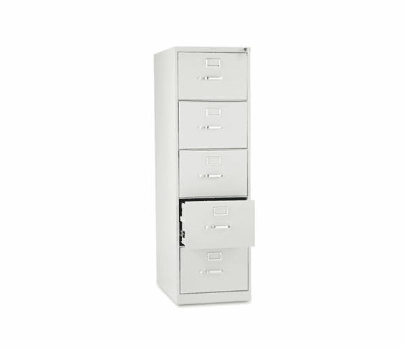 HON315CPQ 310 Series Five-Drawer, Full-Suspension File, Legal, 26-1/2d, Light Gray By HON COMPANY