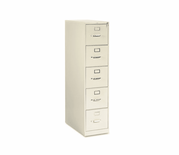 HON315PL 310 Series Five-Drawer, Full-Suspension File, Letter, 26-1/2d, Putty By HON COMPANY