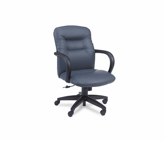 HON3302SS90T Allure Managerial Mid-Back Swivel/Tilt Chair, Navy Leather By HON COMPANY