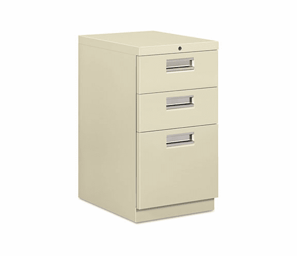 HON33720CL Brigade Mobile Box/Box/File Pedestal, Recessed Pulls, 19-7/8" Deep, Putty By HON COMPANY