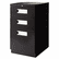 HON33720CP Brigade Mobile Box/Box/File Pedestal, Recessed Pulls, 19-7/8" Deep, Black By HON COMPANY