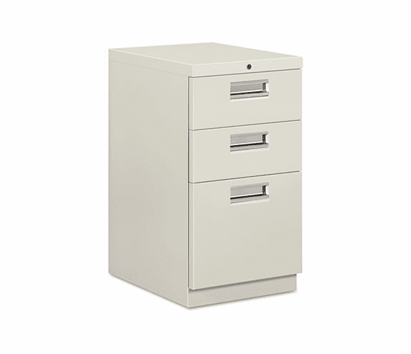 HON33720CQ Brigade Mobile Box/Box/File Pedestal, Recessed Pulls, 19-7/8" Deep, Light Gray By HON COMPANY