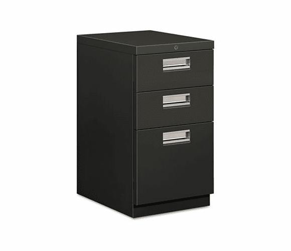 HON33720CS Brigade Mobile Box/Box/File Pedestal, Recessed Pulls, 19-7/8" Deep, Charcoal By HON COMPANY