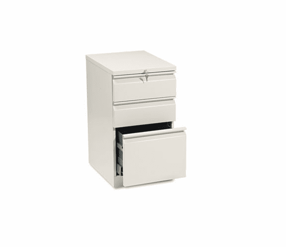 HON33720RL Efficiencies Mobile Pedestal File with One File/Two Box Drawers, 19-7/8d, Putty By HON COMPANY