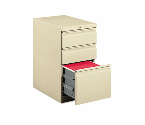 HON33723RL Efficiencies Mobile Pedestal File with One File/Two Box Drawers, 22-7/8d, Putty By HON COMPANY