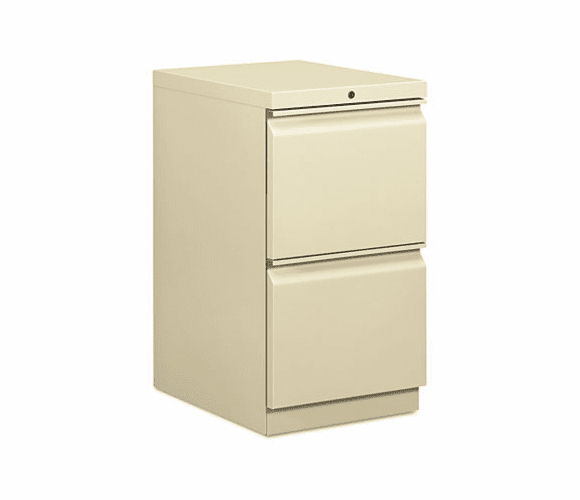 HON33820RL Efficiencies Mobile Pedestal File w/Two File Drawers, 19-7/8d, Putty By HON COMPANY