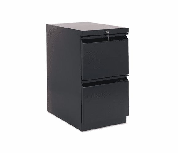 HON33823RP Efficiencies Mobile Pedestal File w/Two File Drawers, 22-7/8d, Black By HON COMPANY