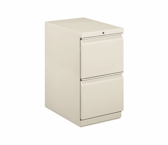 HON33823RQ Efficiencies Mobile Pedestal File w/Two File Drawers, 22-7/8d, Light Gray By HON COMPANY