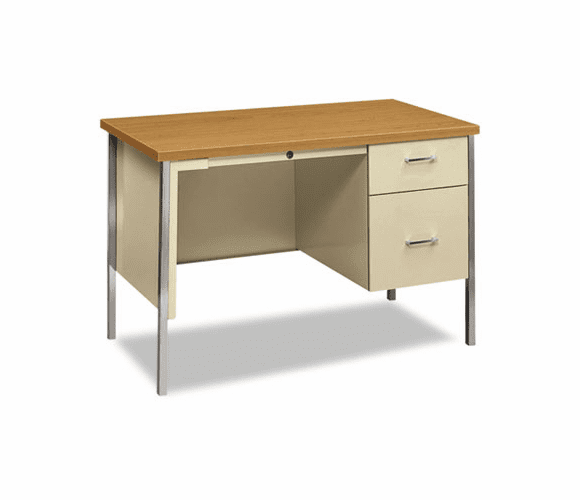 HON34002RCL 34000 Series Right Pedestal Desk, 45-1/4w x 24d x 29-1/2h, Harvest/Putty By HON COMPANY