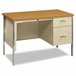 HON34002RCL 34000 Series Right Pedestal Desk, 45-1/4w x 24d x 29-1/2h, Harvest/Putty By HON COMPANY