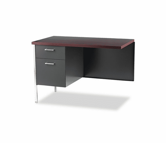 HON34835LNS 34000 Series "L" Workstation Return, Left, 42 x 24 x 29-1/2, Mahogany/Charcoal By HON COMPANY