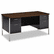 HON34962ZP 34000 Series Double Pedestal Desk, 60w x 30d x 29-1/2h, Columbian Walnut/Black By HON COMPANY