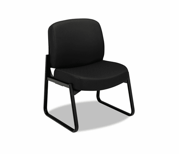 HON3506NT10T 3500 Series Armless Guest Chair, Black Frame/Black NT Tectonic Polyester By HON COMPANY