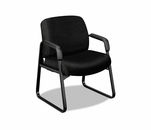 HON3516NT10T 3500 Series Guest Arm Chair, Black Frame/Black NT Tectonic Polyester By HON COMPANY