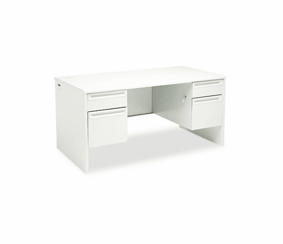 HON38155QQ 38000 Series Double Pedestal Desk, 60w x 30d x 29-1/2h, Light Gray/Light gray By HON COMPANY