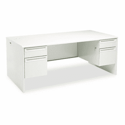HON38180QQ 38000 Series Double Pedestal Desk, 72w x 36d x 29-1/2h, Light Gray/Light gray By HON COMPANY