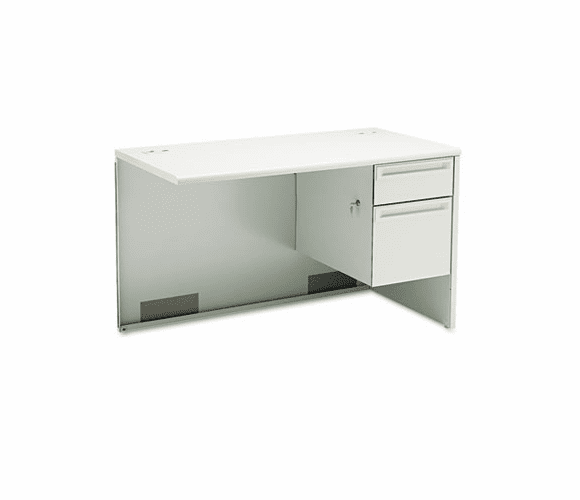 HON38215RQQ 38000 Series Flush Return, Right, 48w x 24d x 29-1/2h, Light Gray/Light Gray By HON COMPANY
