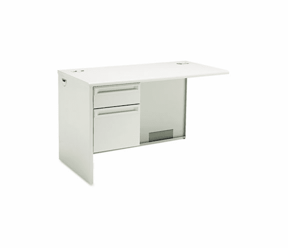 HON38216LQQ 38000 Series Flush Return, Left, 48w x 24d x 29-1/2h, Light Gray/Light Gray By HON COMPANY