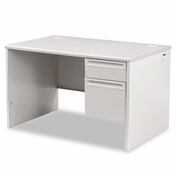 HON38251G2Q 38000 Series Right Pedestal Desk, 48w x 30d x 29-1/2h, Gray Patterned/Light Gray By HON COMPANY