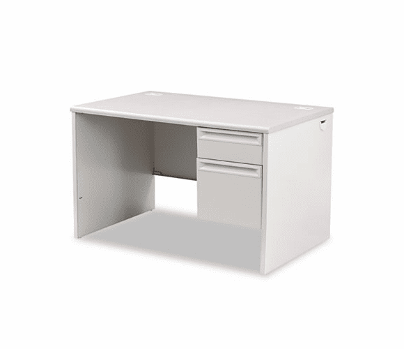 HON38251G2Q 38000 Series Right Pedestal Desk, 48w x 30d x 29-1/2h, Gray Patterned/Light Gray By HON COMPANY