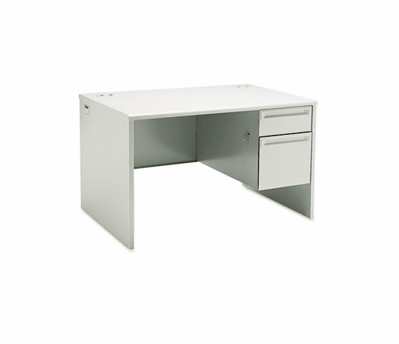 HON38251QQ 38000 Series Right Pedestal Desk, 48w x 30d x 29-1/2h, Light Gray/Light Gray By HON COMPANY