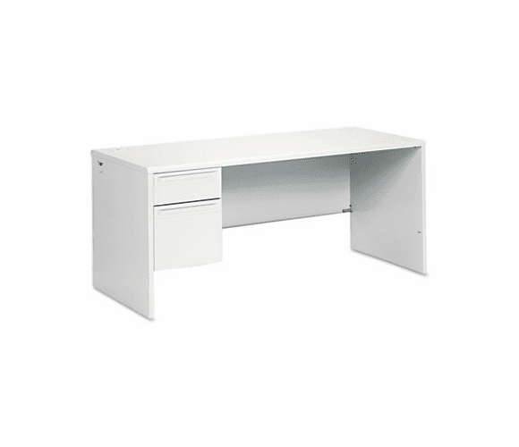 HON38292LQQ 38000 Series Left Pedestal Desk, 66w x 30d x 29-1/2h, Light Gray/Light Gray By HON COMPANY