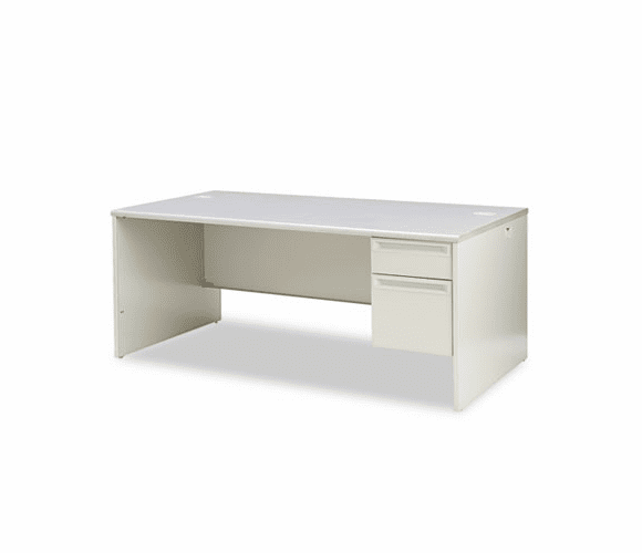 HON38293RG2Q 38000 Series Right Pedestal Desk, 72w x 36d x 29-1/2h, Gray Patterned/Light Gray By HON COMPANY