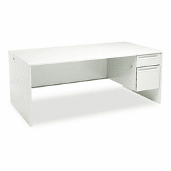 HON38293RQQ 38000 Series Right Pedestal Desk, 72w x 36d x 29-1/2h, Light Gray/Light Gray By HON COMPANY