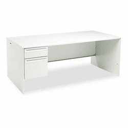 HON38294LQQ 38000 Series Left Pedestal Desk, 72w x 36d x 29-1/2h, Light Gray/Light Gray By HON COMPANY