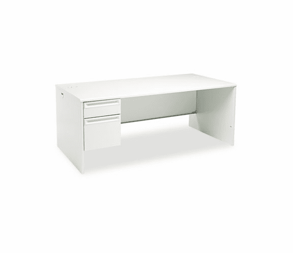 HON38294LQQ 38000 Series Left Pedestal Desk, 72w x 36d x 29-1/2h, Light Gray/Light Gray By HON COMPANY