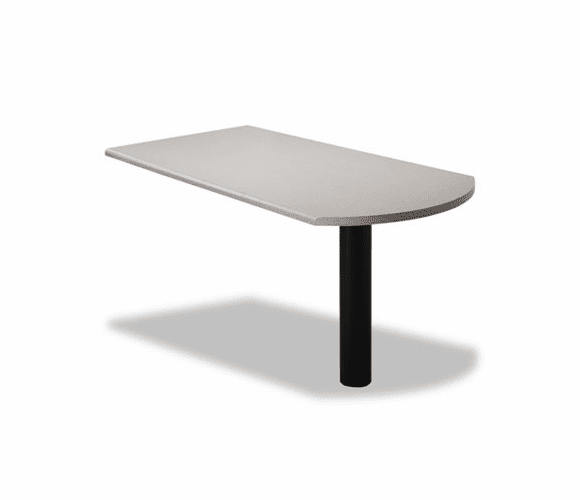 HON38473G2Q 38000 Series Peninsula, 58w x 30d x 29-1/2h, Gray Patterned/Black By HON COMPANY
