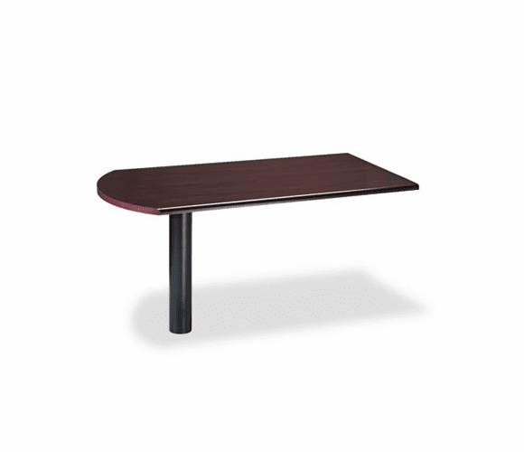 HON38473NS 38000 Series Peninsula, 58w x 30d x 29-1/2h, Mahogany/Black By HON COMPANY